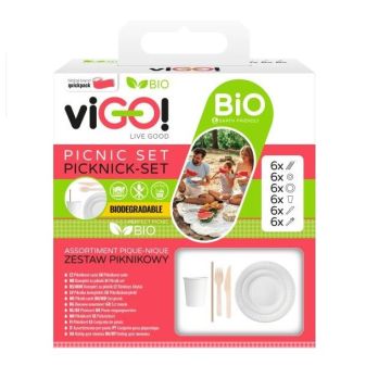 viGo! Комплект за пикник BIO Box 36 елемента