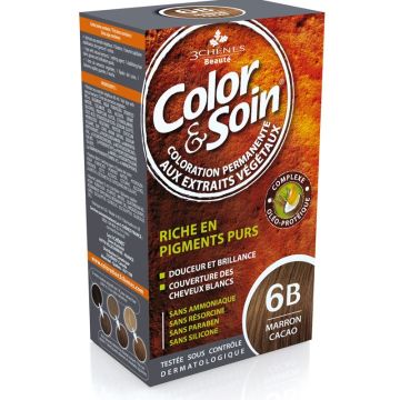 3Chenes Color & Soin Безамонячна боя за коса, цвят 6B Какао