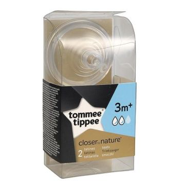 Tommee Tippee Биберон за хранене Easi - Vent  Medium - 2 капки за деца над 3 месеца x2 броя