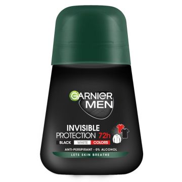 Garnier Men Invisible Рол-он дезодорант против изпотяване за мъже x50 мл