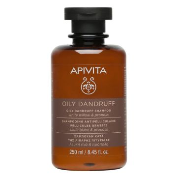 Apivita OilyI Dandruff Shampoo Шампоан за коса против мазен пърхот x250 мл