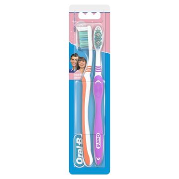 Oral-B Delicate White Четка за зъби, Medium x2 броя