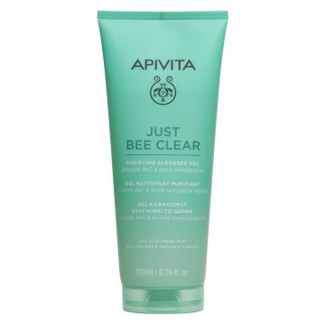 Apivita Just Be Clear Пречистващ измиващ гел за лице x200 мл