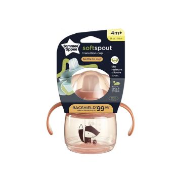 Tommee Tippee Soft Spout Неразливаща чаша с мек накрайник за деца над 4+ х150 мл, розова