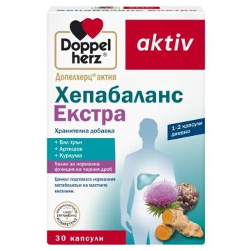 Хепабаланс Екстра за черния дроб и жлъчката х30 капсули Doppelherz