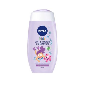 Nivea Kids Шампоан за коса и тяло с аромат на боровинка x250 мл