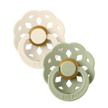 BIBS Boheme Залъгалка каучук 0+ месеца x2 броя, Ivory/Sage