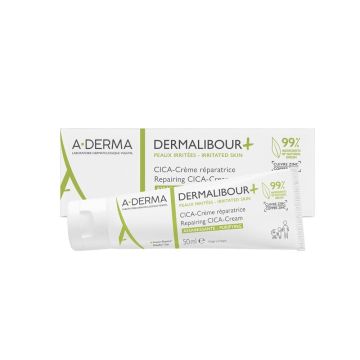 A-Derma Dermalibour + Cica Възстановяващ крем за раздразнена кожа x50 мл