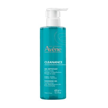 Avene Cleanance Почистващ гел за лице и тяло за мазна кожа х400 мл
