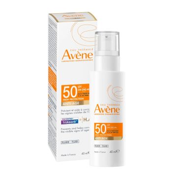 Avene Слънцезащитен анти-ейдж флуид за лице SPF50 х40 мл