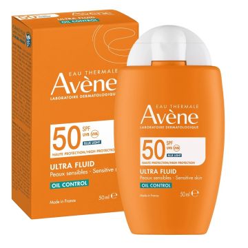 Avene Sun Ultra Fluid Oil Control Слънцезащитен ултра флуид за лице за мазна кожа SPF50 x50 мл