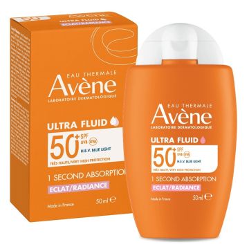 Аven Radiance Слънцезащитен озаряващ ултра флуид за лице SPF50 х50 мл