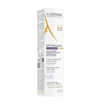 A-Derma Epitheliale Ultra Repair Въстановяващ крем срещу следи SPF50+ х40 мл