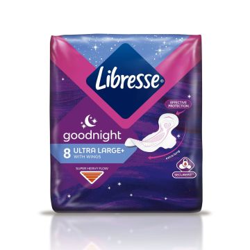 Libresse Goodnight Ultra Large+ Нощни дамски превръзки x8 броя