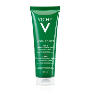 Vichy Normaderm 3в1 Гел-ексфолиант и маска за лице за чувствителна кожа x125 мл