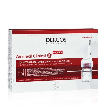 Vichy Dercos Aminexil Clinical 5 Терапия против косопад за жени x21 ампули