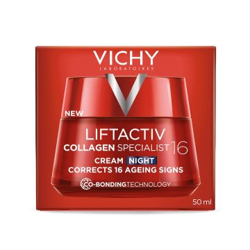 Vichy Liftactiv Collagen Specialist 16 Нощен крем за лице с усъвършенствано действие против бръчки х50 мл