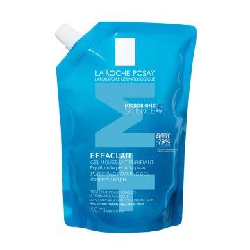 La Roche-Posay Effaclar Измиващ гел за лице за мазна и чувствителна кожа x400 мл, пълнител