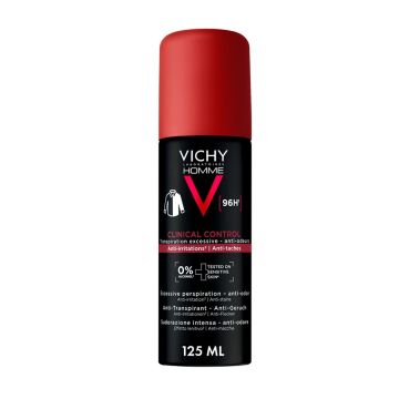 Vichy Homme Clinical Control Спрей дезодорант против неприятна миризма до 96 часа х125 мл