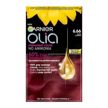 Garnier Olia Безамонячна боя за коса, 6.66 Vivid Carmin