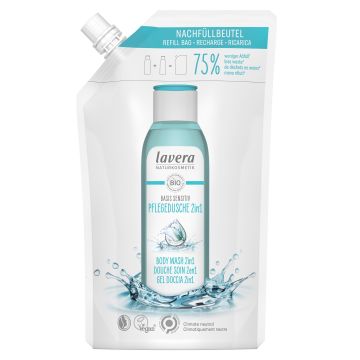 Lavera Basis Sensitiv 2in1 Душ гел за коса и тяло x500 мл, пълнител