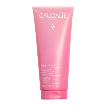 Caudalie Rose De Vigne Душ гел за тяло с аромат на рози, ревен и мускус x200 мл