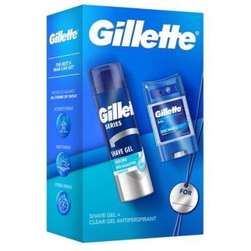 Gillette Cooling Sensitive Промо комплект за мъже Гел за бръснене и Гел против изпотяване