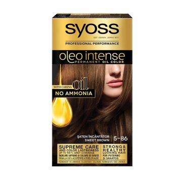 Syoss Oleo Intense Трайна Крем Боя за Коса без Амоняк 5-86 Сладко Кафяв
