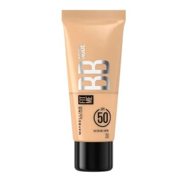 Maybelline Fit Me Nude BB крем със средно покритие и сияен завършек SPF50 х30 мл, цвят 30