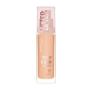 Maybelline Lifter Plump & Glow Фон дьо тен за естествен и сияен завършек х30 мл, 117