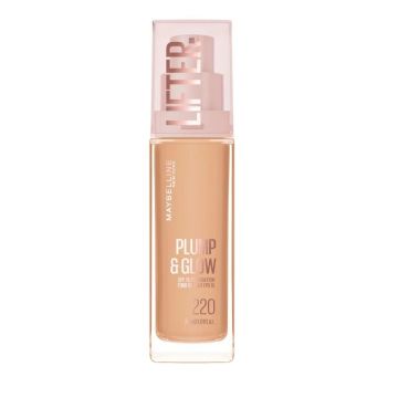 Maybelline Lifter Plump & Glow Фон дьо тен за естествен и сияен завършек х30 мл, 220