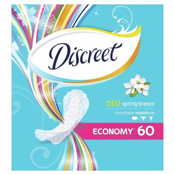 Discreet Deo Spring Breeze Ежедневни дамски превръзки с мултиформа х60 броя