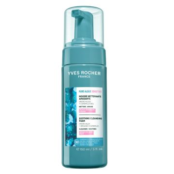 Yves Rocher Pure Algue Sensitive Почистваща пяна за лице за чувствителна кожа х150 мл