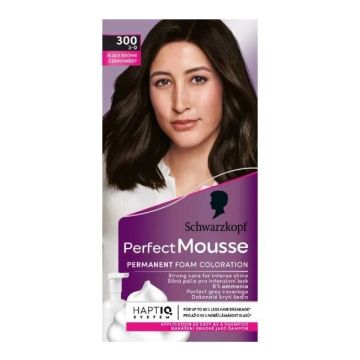 Schwarzkopf Perfect Mousse Трайна мус-боя без амоняк, 300 Black Brown