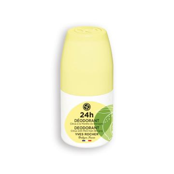 Yves Rocher Bain Nature 24H Део рол-он Лимон и мента x50 мл