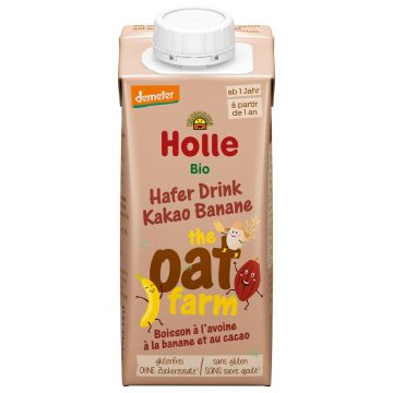 Holle Bio Деметер Овесена напитка с банан и какао за деца над 1 година x200 мл