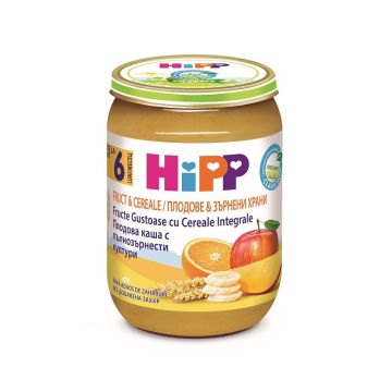 Hipp Био плодова каша с пълнозърнести култури от 6 месечна възраст х190 грама - 4800