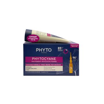 Phyto Phytocyane Терапия против реактивен косопад при жени и Шампоан против косопад