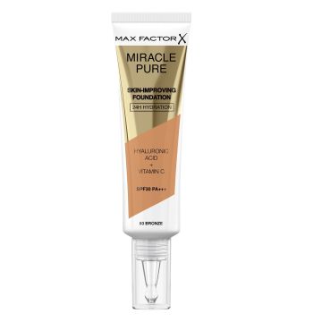 Max Factor Miracle Pure  Фон дьо тен за лице x30 мл, 80 Bronze