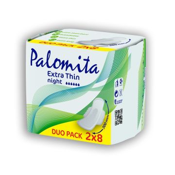 Palomita Extra Thin Нощни дамски превръзки х 16 броя