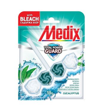 Medix WC Bleach Drops Eucalyptus Тоалетно блокче с аромат на евкалипт x55 грама