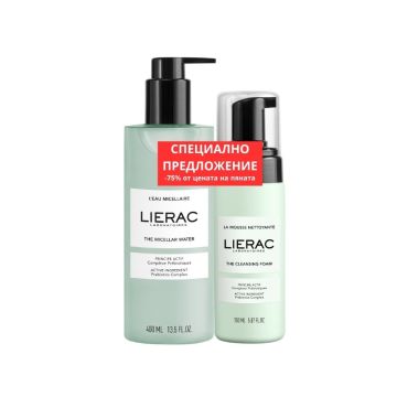 Lierac Комплект Мицеларна вода и почистваща пяна за лице за всеки тип кожа
