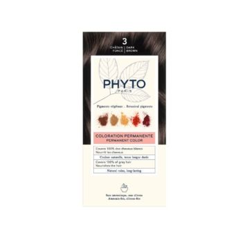 Phyto Color Дълготрайна боя за коса, 3 Dark Brown