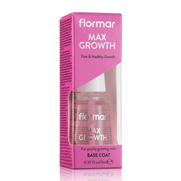 Flormar Max Growth База за нокти за бърз растеж x11 мл