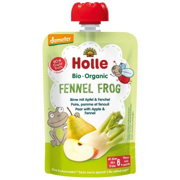 Holle Organic Деметер Пюре круша, ябълка и фенел за деца от 6-ия месец x100 грама