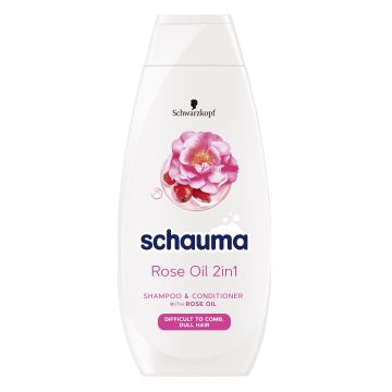 Schauma Rose Oil 2in1 Шампоан и балсам за трудна за разресване коса x400 мл