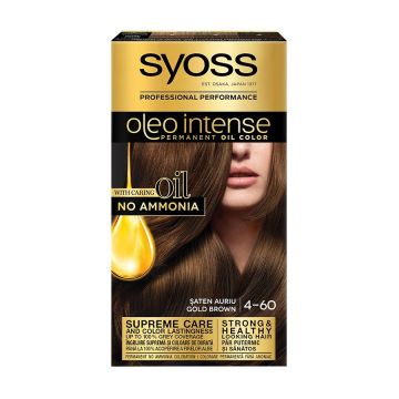 Syoss Oleo Intense Трайна Крем Боя за Коса без Амоняк 4-60 Златисто Кафяв