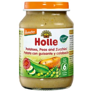 Holle Био пюре картофи, грах и тиквички от 6 месечна възраст x190 грама