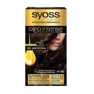Syoss Oleo Intense Трайна Крем Боя за Коса без Амоняк 4-86 Шоколадово Кафяв