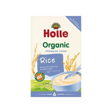Holle Био бебешка оризова каша без глутен то 4 месечна възраст x250 грама